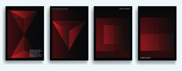Poster - Modern posters . Vector design composition with colorful various geometric shapes . Abstract contemporary art . Vector art ideal for media, ads, covers, brochures, banners.
