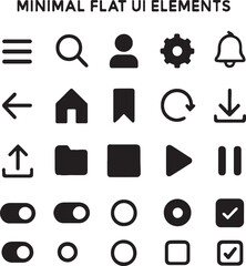 Vector web icon set: internet symbols for business, media, and computer interface design