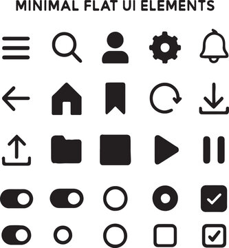 Vector web icon set: internet symbols for business, media, and computer interface design