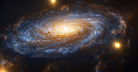 Wall Mural - Spiral galaxy in deep space