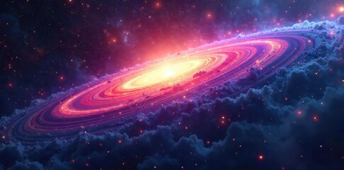 Wall Mural - A vibrant, swirling nebula envelops a majestic, ringed planet, bathed in the ethereal glow of distant stars Perfect for science fiction, fantasy, or space exploration themes , incredible, beautiful
