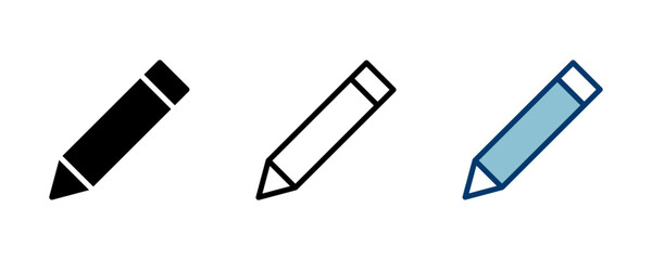 Poster - Pencil icon vector isolated on white background. Pencil vector icon