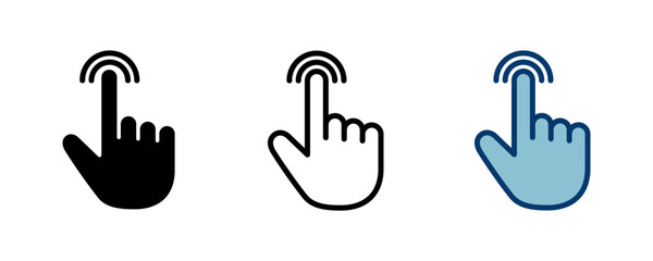 Aufkleber - Hand click icon vector isolated on white background. pointer icon vector. hand cursor icon vector