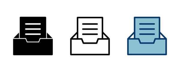 Poster - Archive folders icon vector isolated on white background. binders vector icon. Archive storage icon.