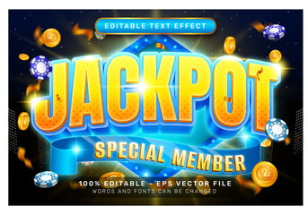 Poster - jackpot 3d text effect and editable text effect