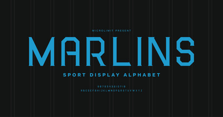 Poster - Marlins: an elegant display serif featuring uppercase alphabet letters. Designed for fashion, editorial, or classic logo design with a refined, timeless look.