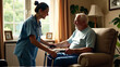 © huaomanz - Compassionate Home Care Nurse Assisting a Senior Patient
