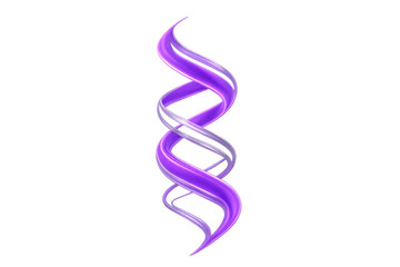 Poster - Glossy purple swirling shape creating a dynamic spiral against a transparent background, perfect for modern and abstract designs