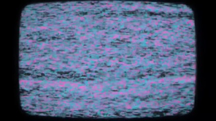 Poster - Static-filled vintage television screen displaying colorful noise.