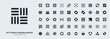© Hilch - A collection of 50 abstract square based vector icons. Logo, business, and corporate identity. Geometric shapes, symbols, and elements for use in branding, technology, design, and modern concepts.