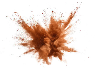Wall Mural - png bright brown paint powder background explosion.