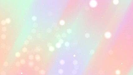 Soft gradient horizontal loop Soft pastel rainbow bokeh background with dreamy glowing lights and a smooth gradient, perfect for sweet, magical, or cute-themed designs.