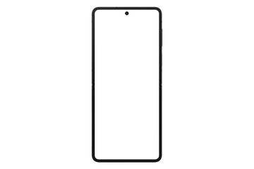 Wall Mural - photo of flip smartphone similar to android device without background. jetblack color. template for 