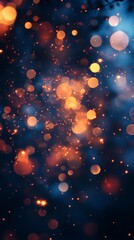 Poster - Abstract Bokeh Light Sparkle Overlay on Dark Background