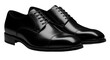 © Sky - Isolated Black Leather Shoes Illustration With Transparent Background