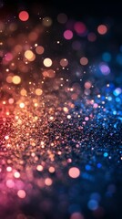 Poster - Abstract Sparkling Light Effects with Colorful Bokeh Texture