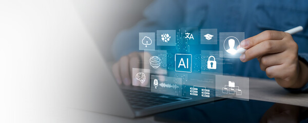 ai, artificial intelligence concept. user identity, and language processing, intelligent systems enh