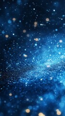 Poster - Glittering Blue Sparkles Background for Festive Design