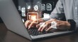 © ATFStock - Tax Filing Online: Man Typing on Laptop with Tax Icons, Digital Finance, and Compliance, Modern Business