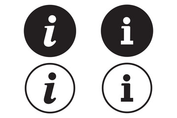 Poster - information icon set. info button. info symbol flat style. vector illustration on white background.