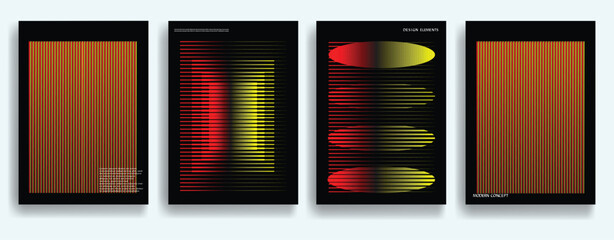 Poster - Modern posters . Vector design composition with colorful various geometric shapes . Abstract contemporary art . Vector art ideal for media, ads, covers, brochures, banners.
