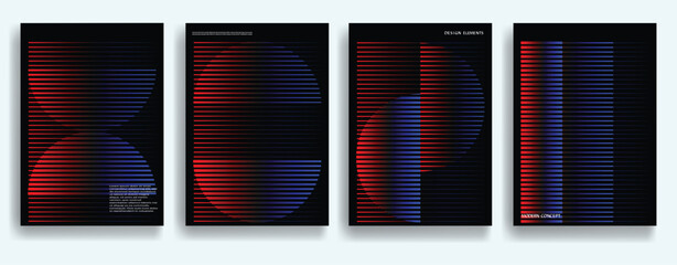Poster - Modern posters . Vector design composition with colorful various geometric shapes . Abstract contemporary art . Vector art ideal for media, ads, covers, brochures, banners.
