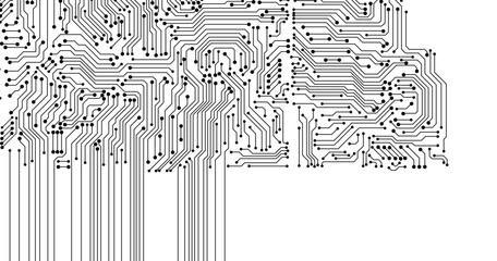 Poster - High-tech connection system on a transparent background