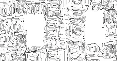 Poster - Abstract high-tech technology Circuit board background. Vector illustration. 