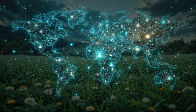 Digital world map