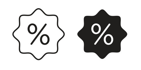 Wall Mural - Discount icon graphic doodle, sketch, outline drawing Vector illustration