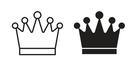 Wall Mural - Crown icon graphic doodle, sketch, outline drawing Vector illustration