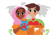 © GraphicForest99 - Global Charity Diverse People Donating for a Cause Flat illustration for world humanitarian day