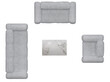 © arif - overhead view of Modern Living Room Furniture Layout