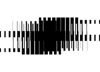 Poster - Vector striped spot black on white background. Background with space for text. Pattern of broken lines. Trendy design element