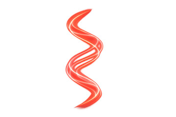 Poster - Rotating red dna helix glowing against transparent backdrop, symbolizing genetic research and technological innovation