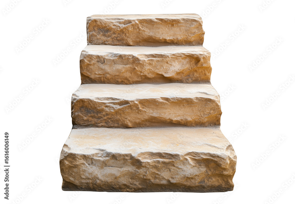Stone staircase design on transparent background isolated displaying ...