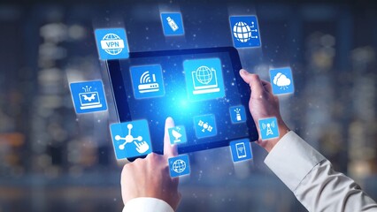 Poster - Communication network enables digital connectivity. A strong communication network supports data transfer, communication access, and global communication network solutions. Spire