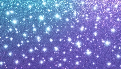 Wall Mural - sparkling turquoise to purple glitter gradient background with glowing star like lights ideal for web design or festive print