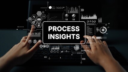 Poster - Hands on Keyboard with Digital Process Insights and Analytics Data Visualization in a Modern Workspace Environment. Asymptotic smart data analytic.