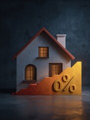Poster - House percentage growth graph financial