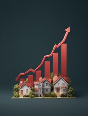 Poster - House percentage growth graph financial