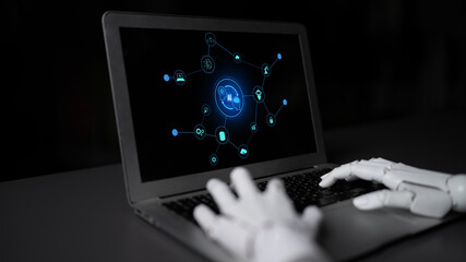 Poster - AI enables collaborative intelligence by linking robotics, machine learning, and data systems to automate operations and improve real-time decision-making. Latch