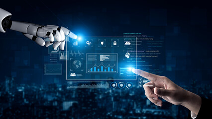 Poster - AI improves data dashboard and analytics system by optimizing data, analytics, and business intelligence for accurate real-time performance insight Vouch