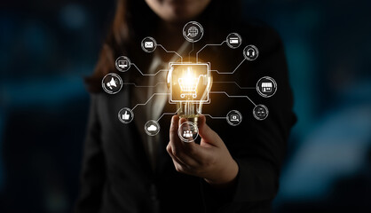 Poster - Omni-channel marketing and online shopping strategies, cross-platform customer experience, brand unification, and integrated marketing communication across digital channels. Spline