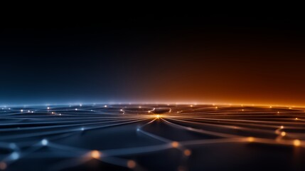 Poster - Dark background with a bright orange and blue swirl