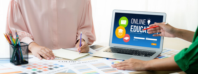 Poster - E-learning website with brisk sofware for student to study online on the internet network