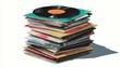 © musa - Stack of colorful vinyl records