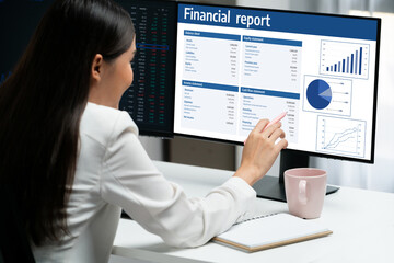 Poster - Business data dashboard provide business intelligence analytic for marketing strategy planning brisk with big data set to analyze customer demands and foreseeing business future