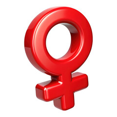 Poster - 3d female symbol icon isolated on transparent background