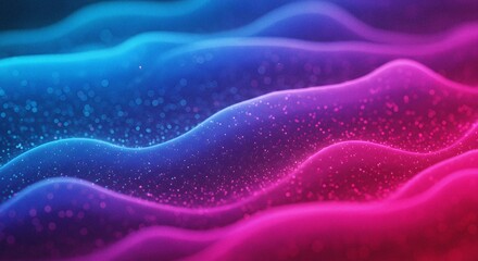 Poster - Abstract Flowing Gradient Waves with Glowing Particles